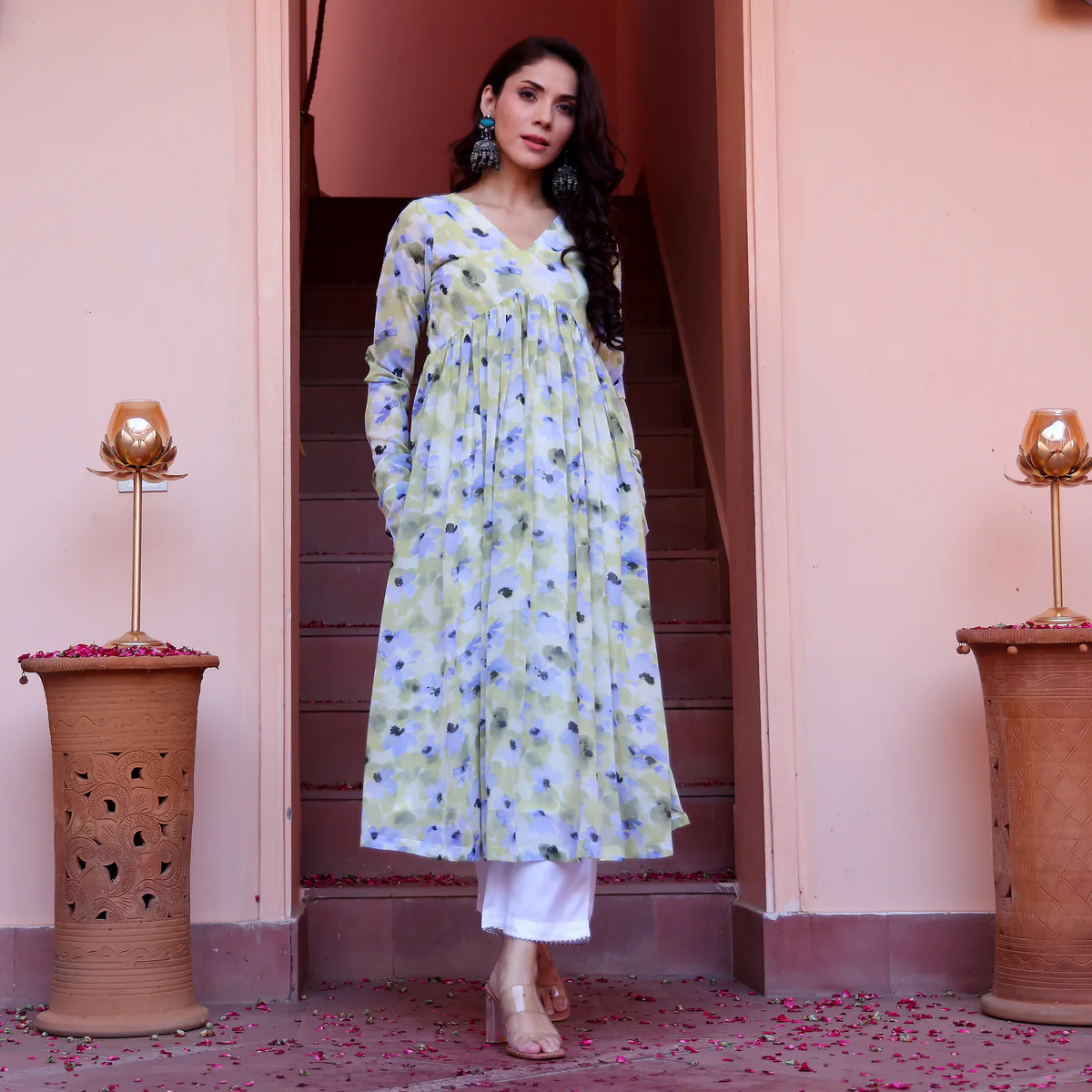 Saisa Flare Georgette Kurta - Image 7