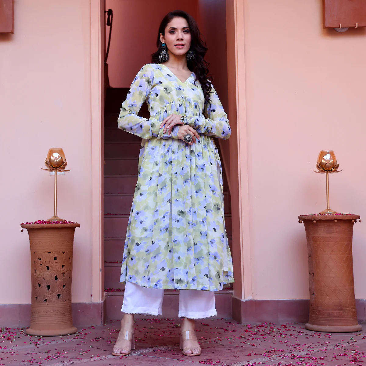 Saisa Flare Georgette Kurta - Image 9