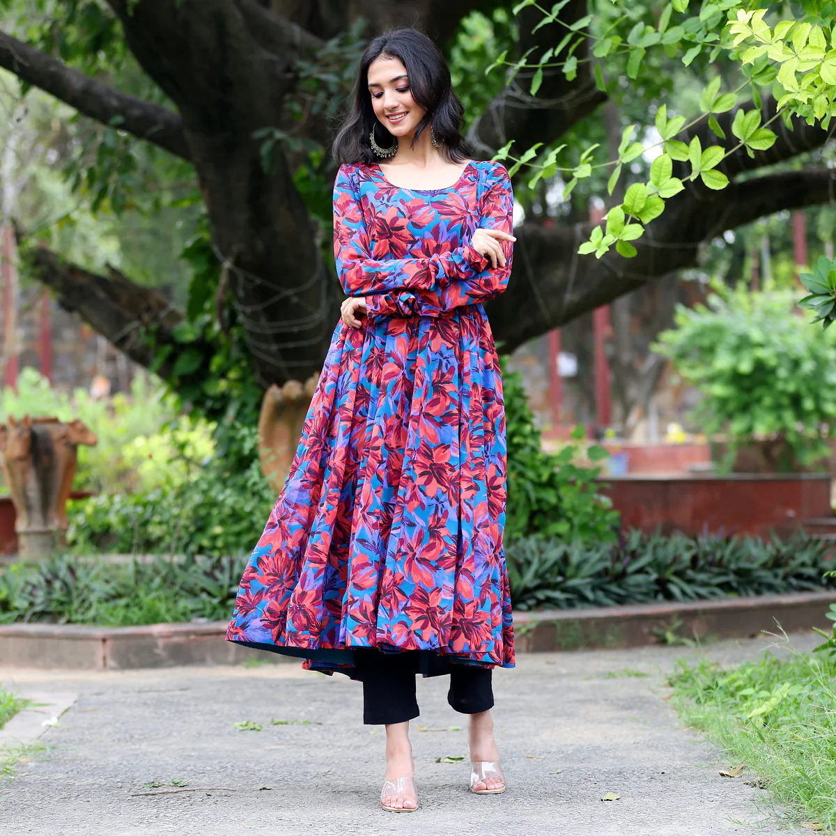 Rati Floral Georgette Kurta - Image 2