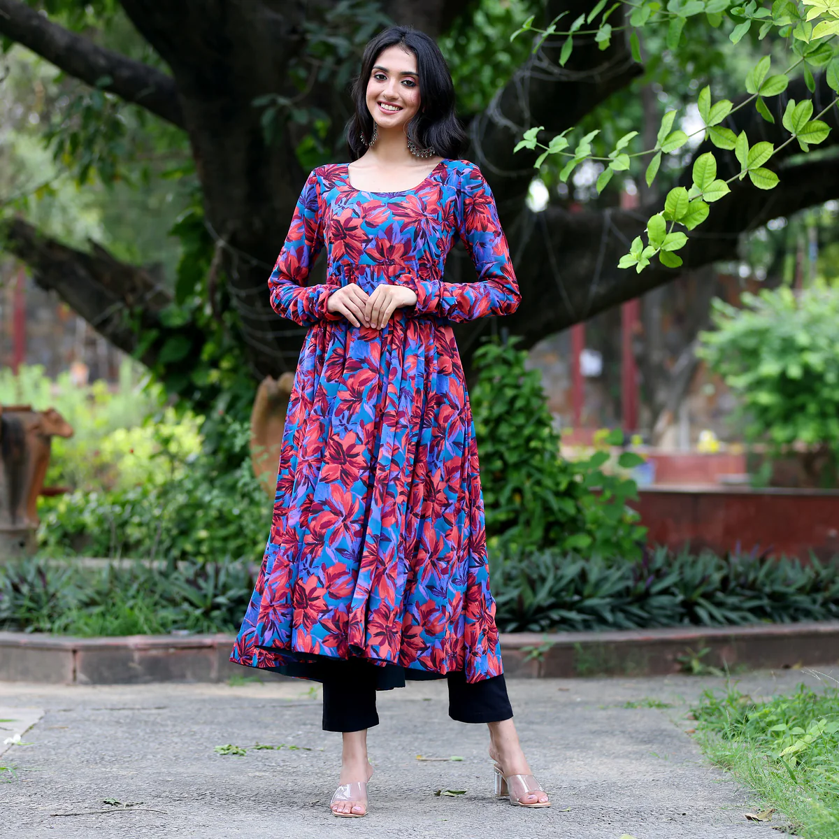 Rati Floral Georgette Kurta - Image 3