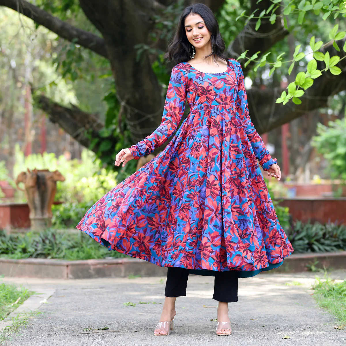 Rati Floral Georgette Kurta - Image 4