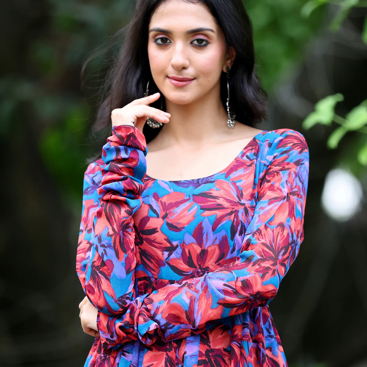 Rati Floral Georgette Kurta - Image 5