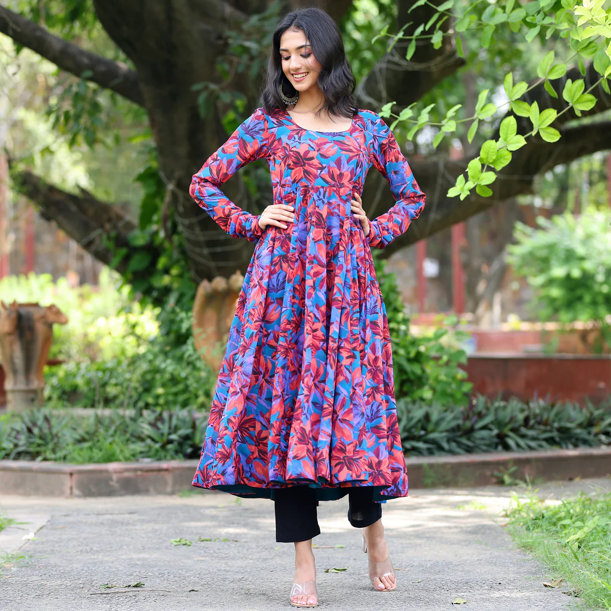 Rati Floral Georgette Kurta - Image 6