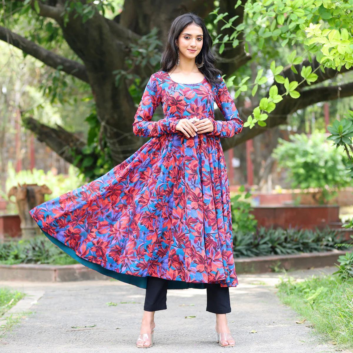 Rati Floral Georgette Kurta - Image 7