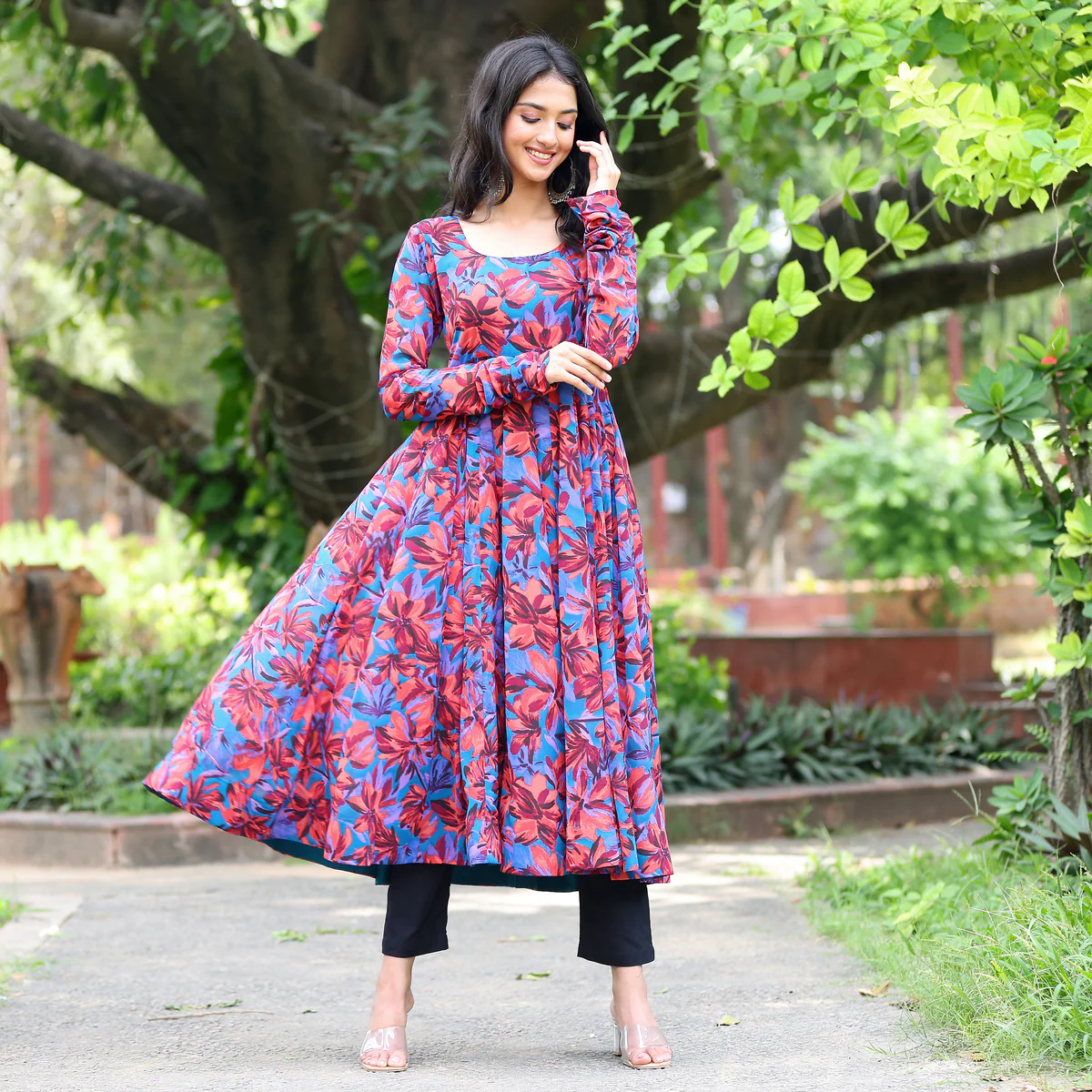 Rati Floral Georgette Kurta - Image 9