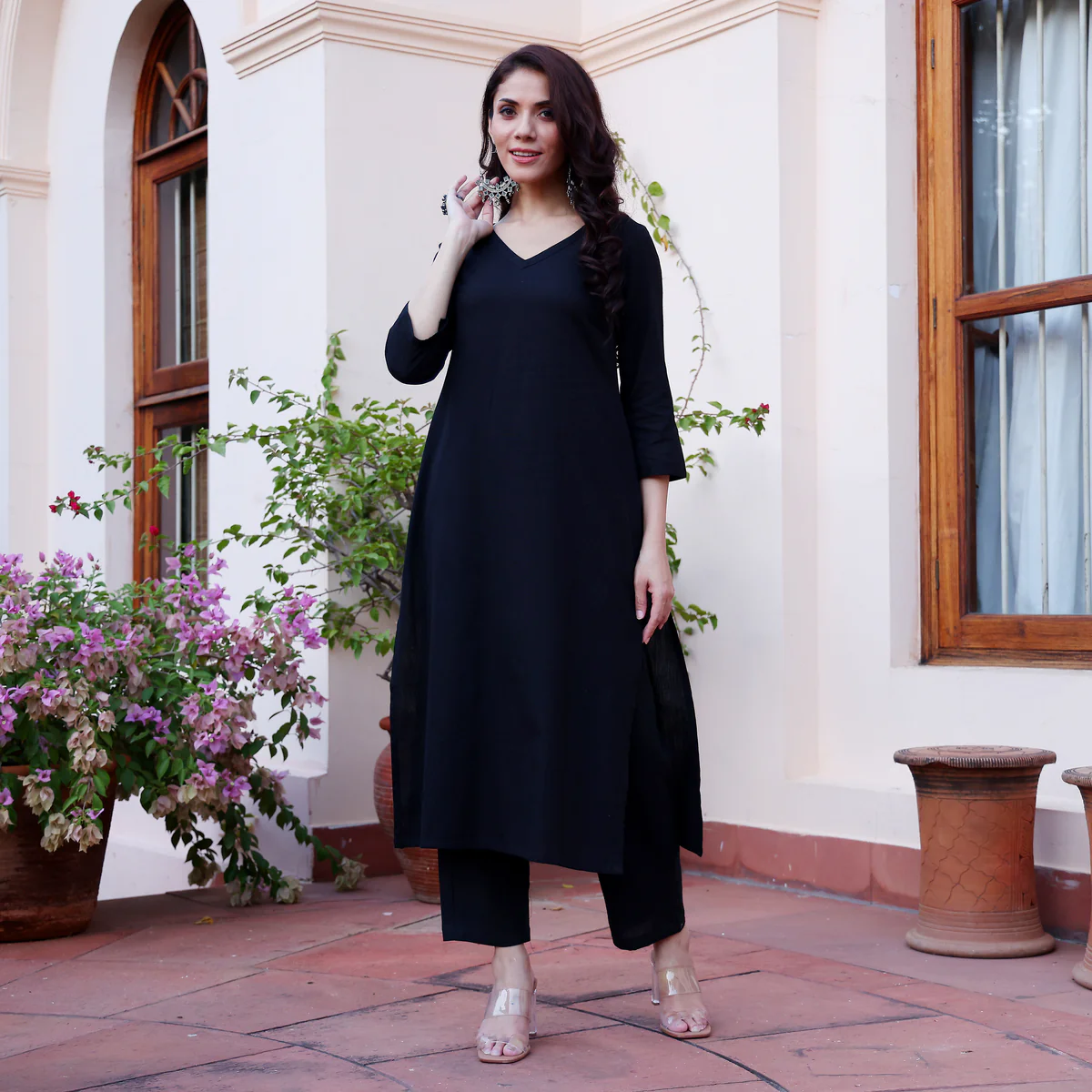 Shibra Black Cotton Set - Image 2