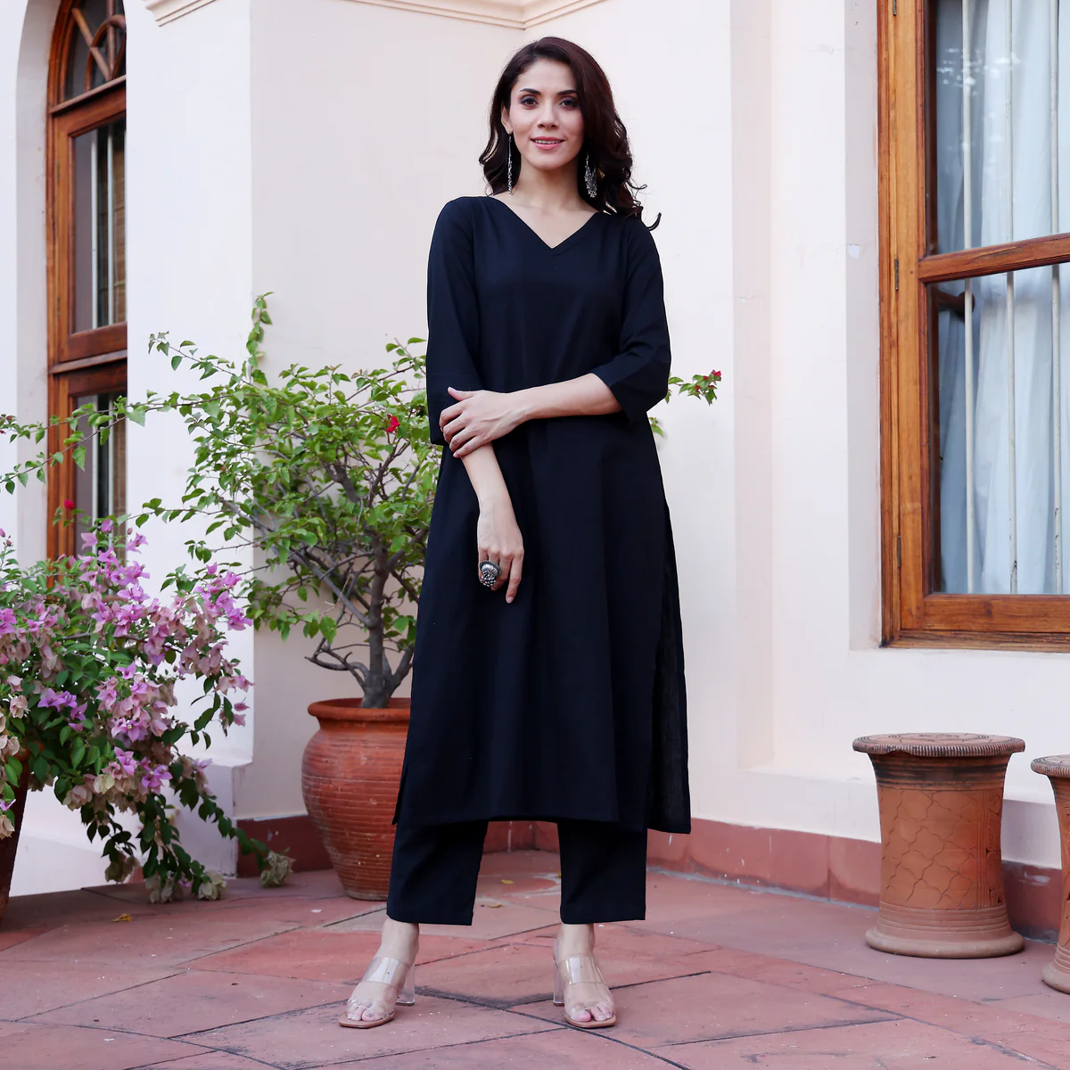 Shibra Black Cotton Set - Image 3