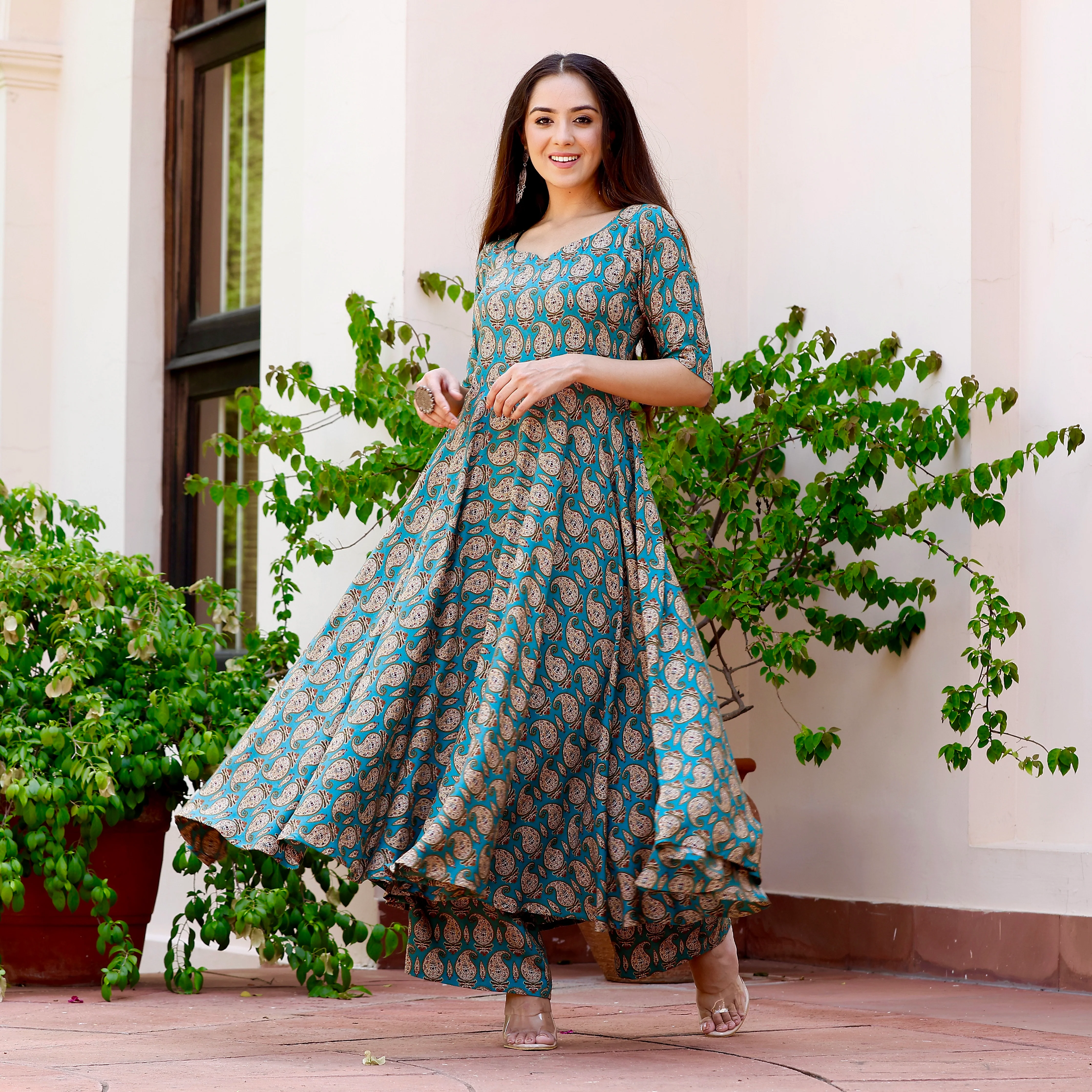 Sarika Rayon Gher set - Image 4