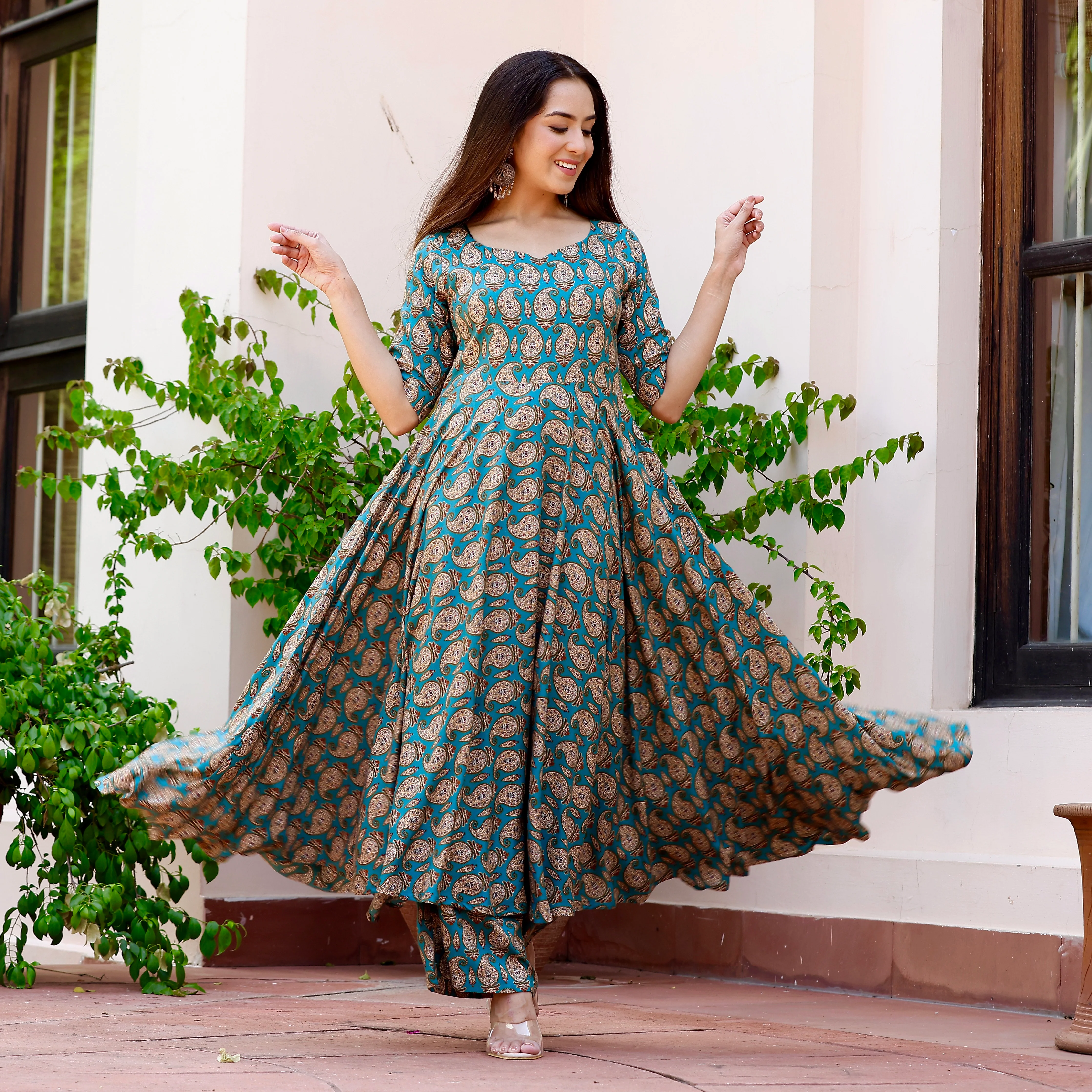 Sarika Rayon Gher set - Image 5