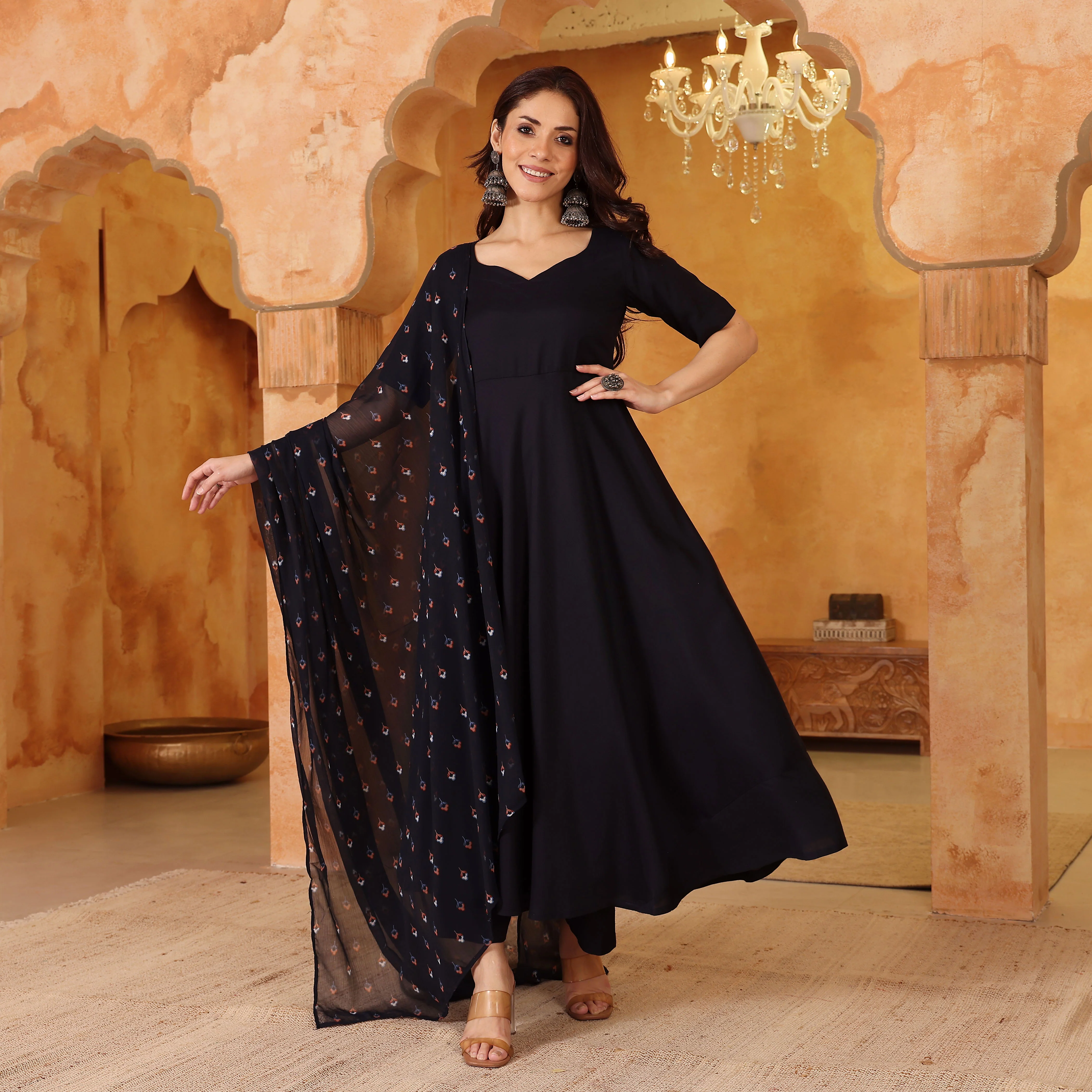 Ranaya Blue Rayon Set - Image 2