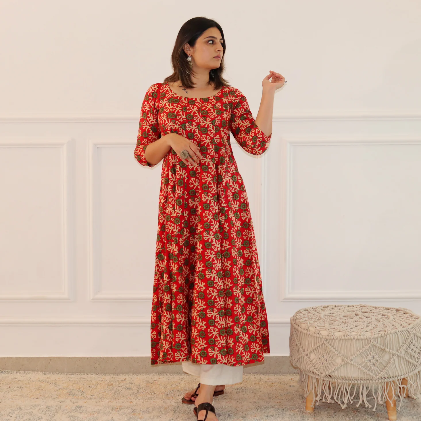 Savira Cotton Kalidar Kurta - Image 3