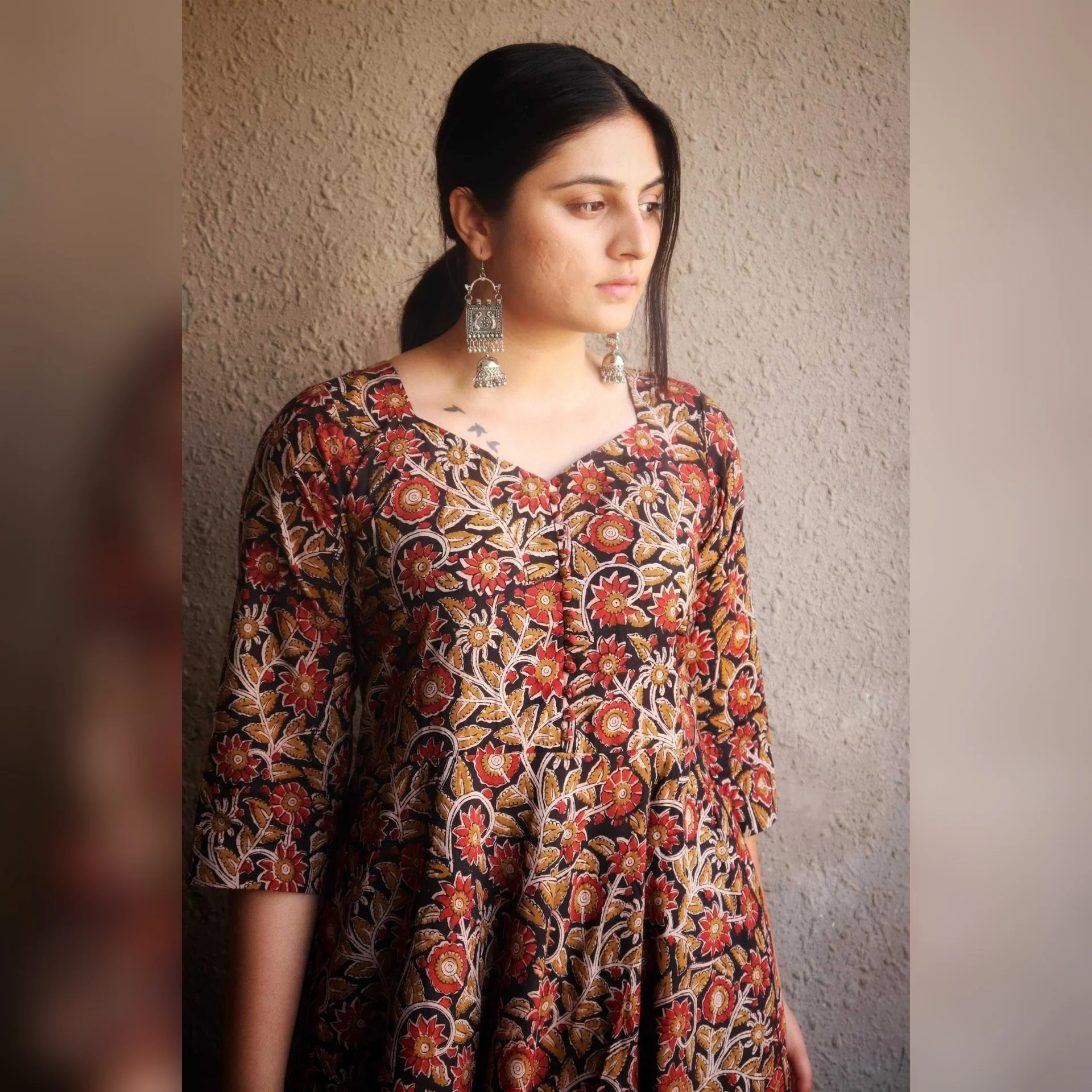 Seher Kalamkari Gher Long Kurta - Image 3
