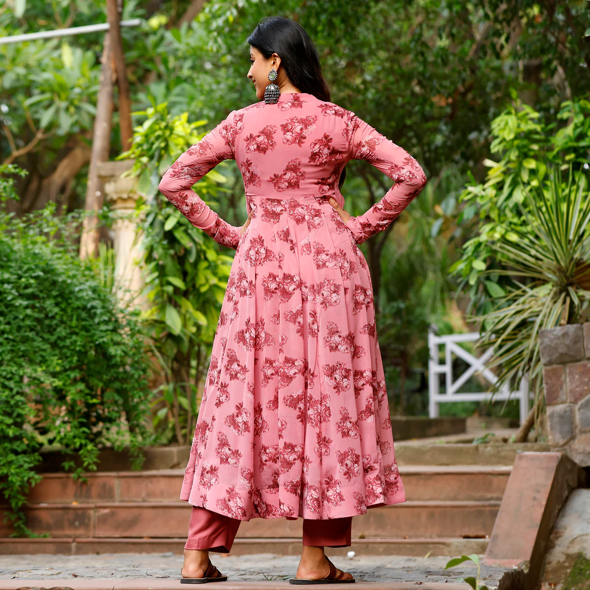 Sehrish Floral Georgette  Kurta - Image 4