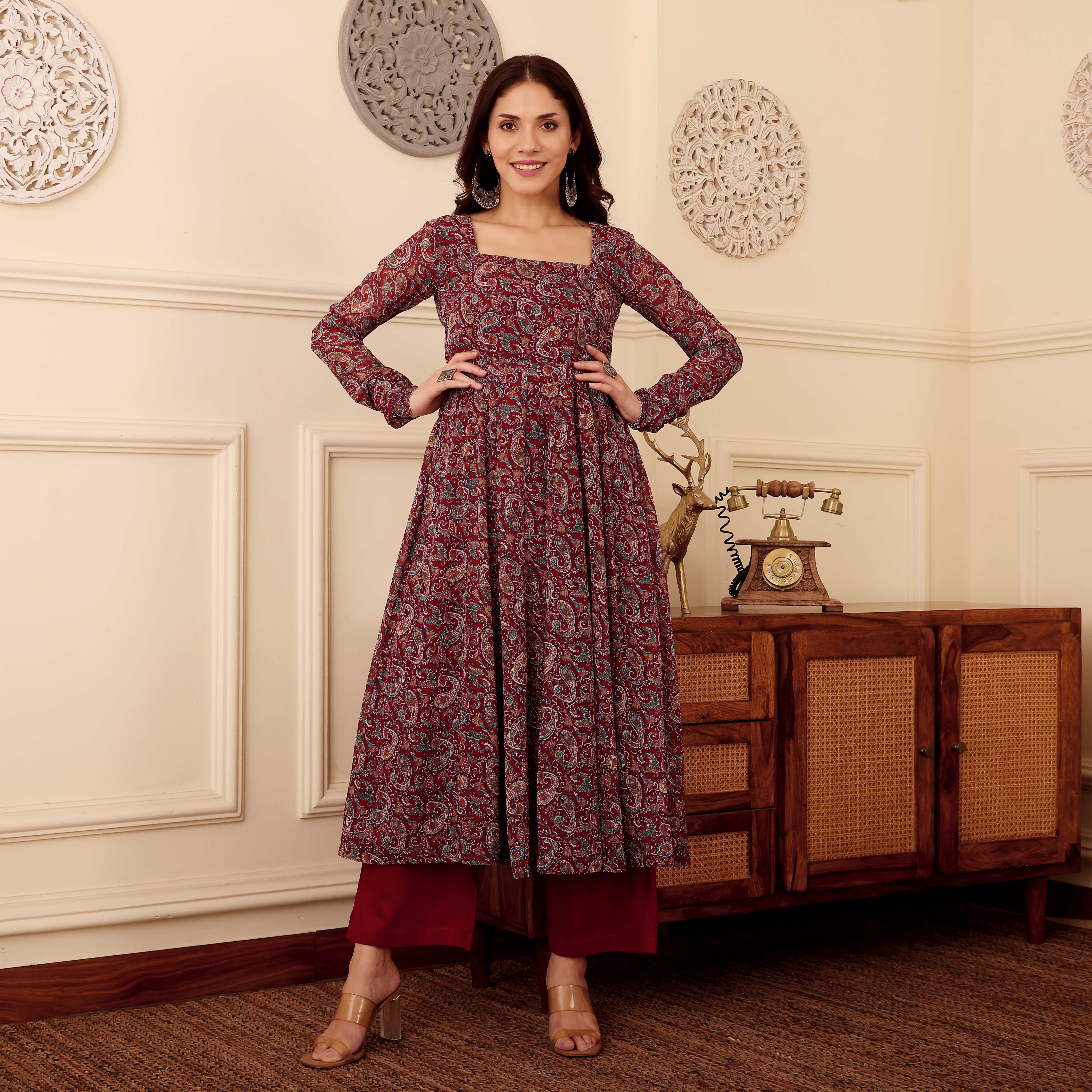 Shiuli Gher Gerogette  Kurta - Image 3