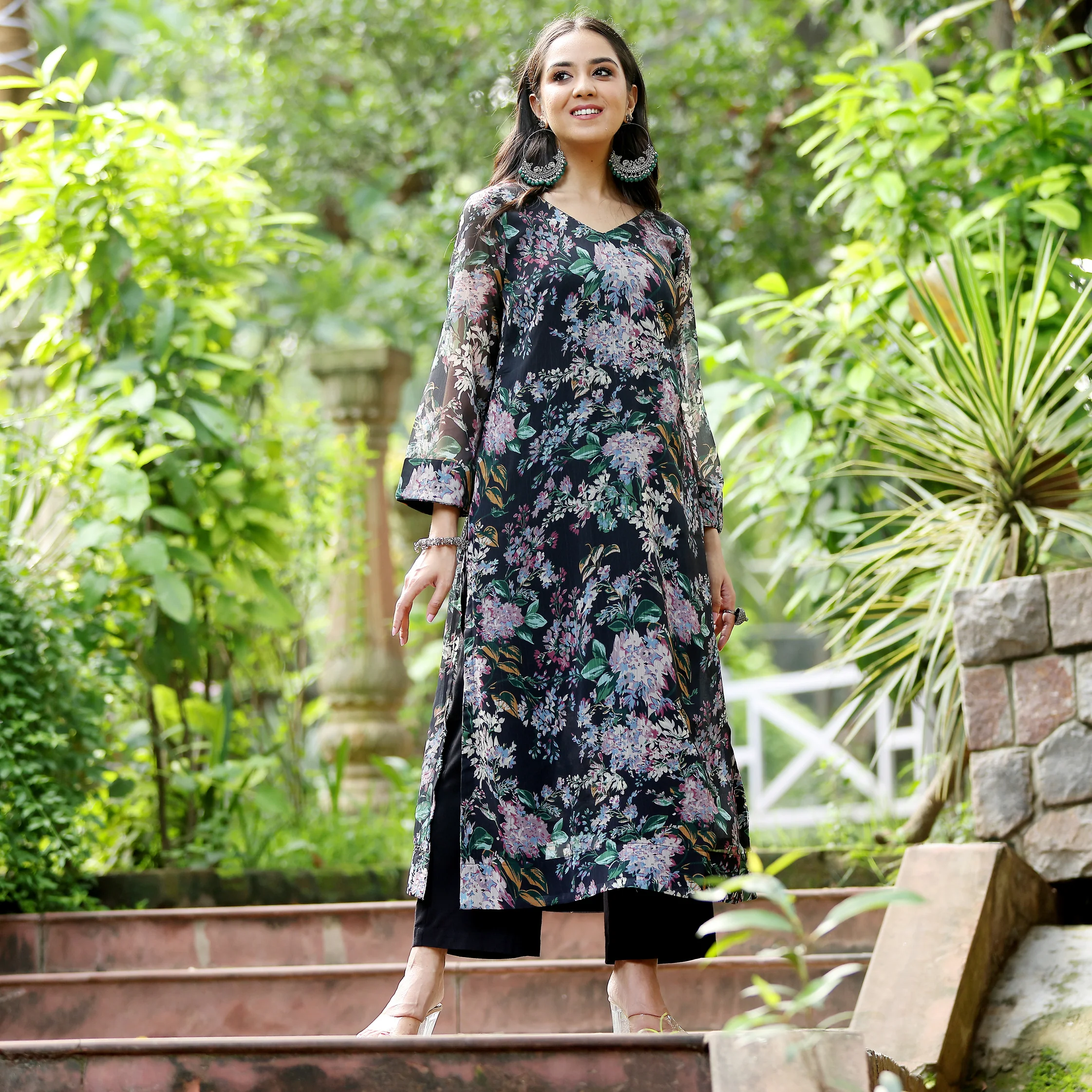 Sivi Georgette Kurta - Image 8