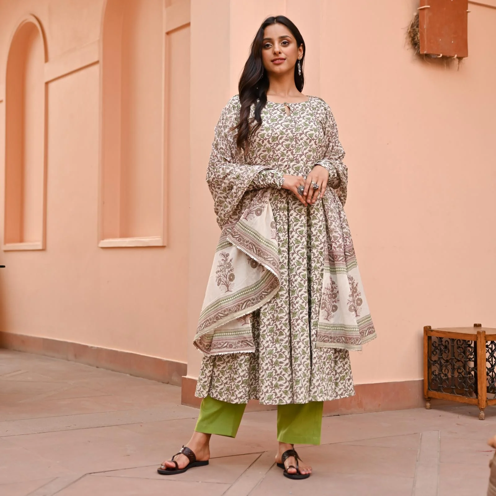 Soham Cotton Hand  Block Printed set - Image 2