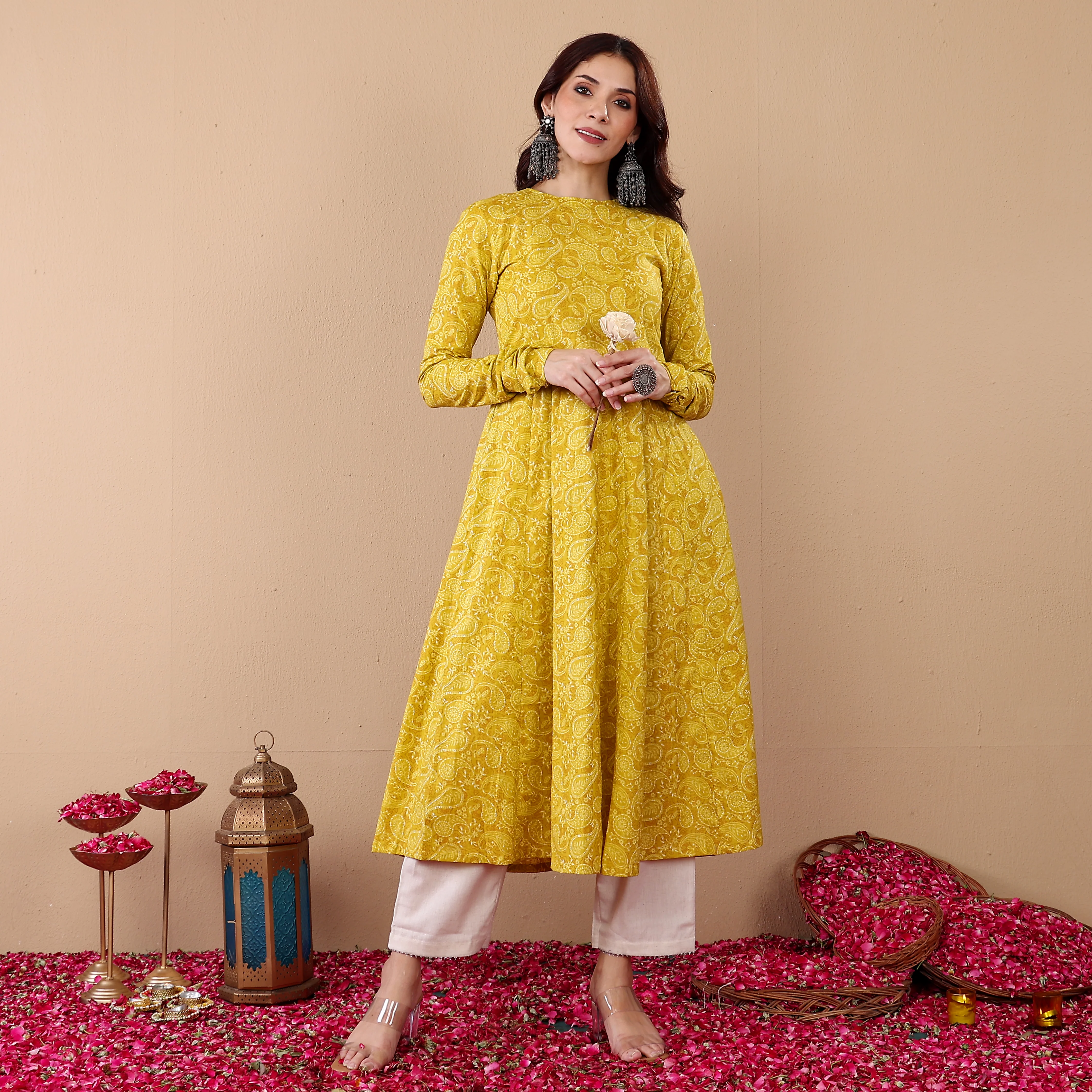 Srijaya Kalidaar Cotton Kurta - Image 2