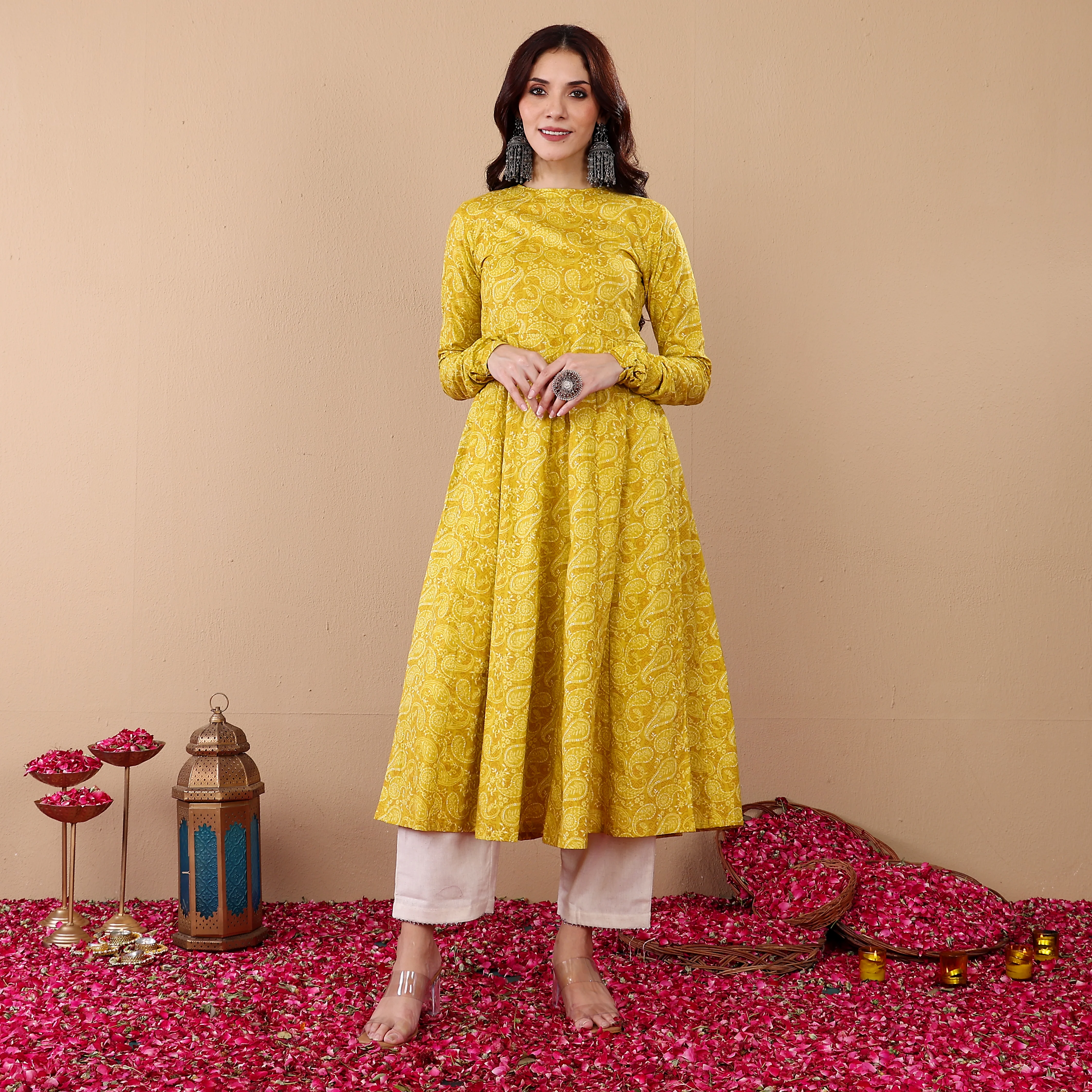 Srijaya Kalidaar Cotton Kurta - Image 4