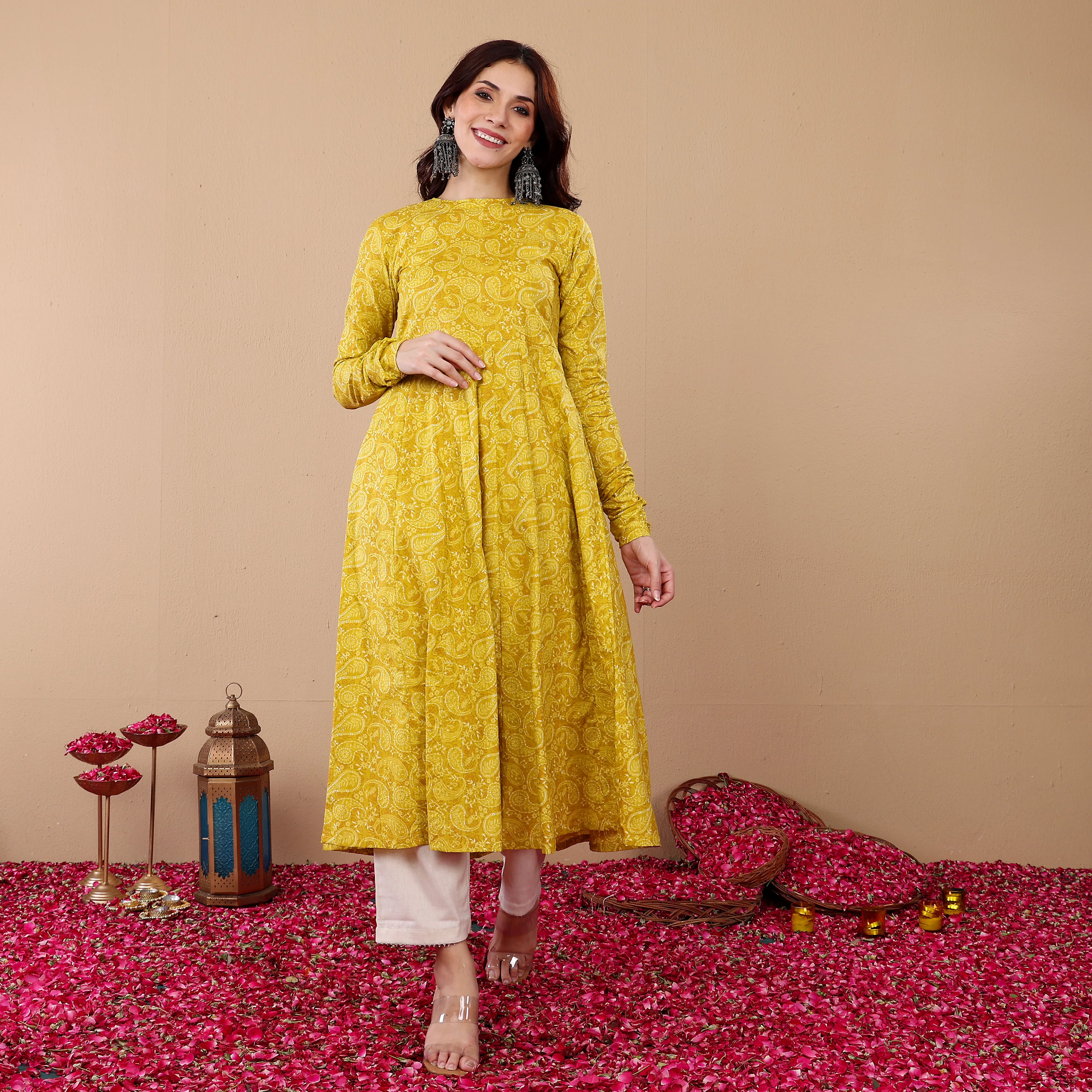 Srijaya Kalidaar Cotton Kurta - Image 5