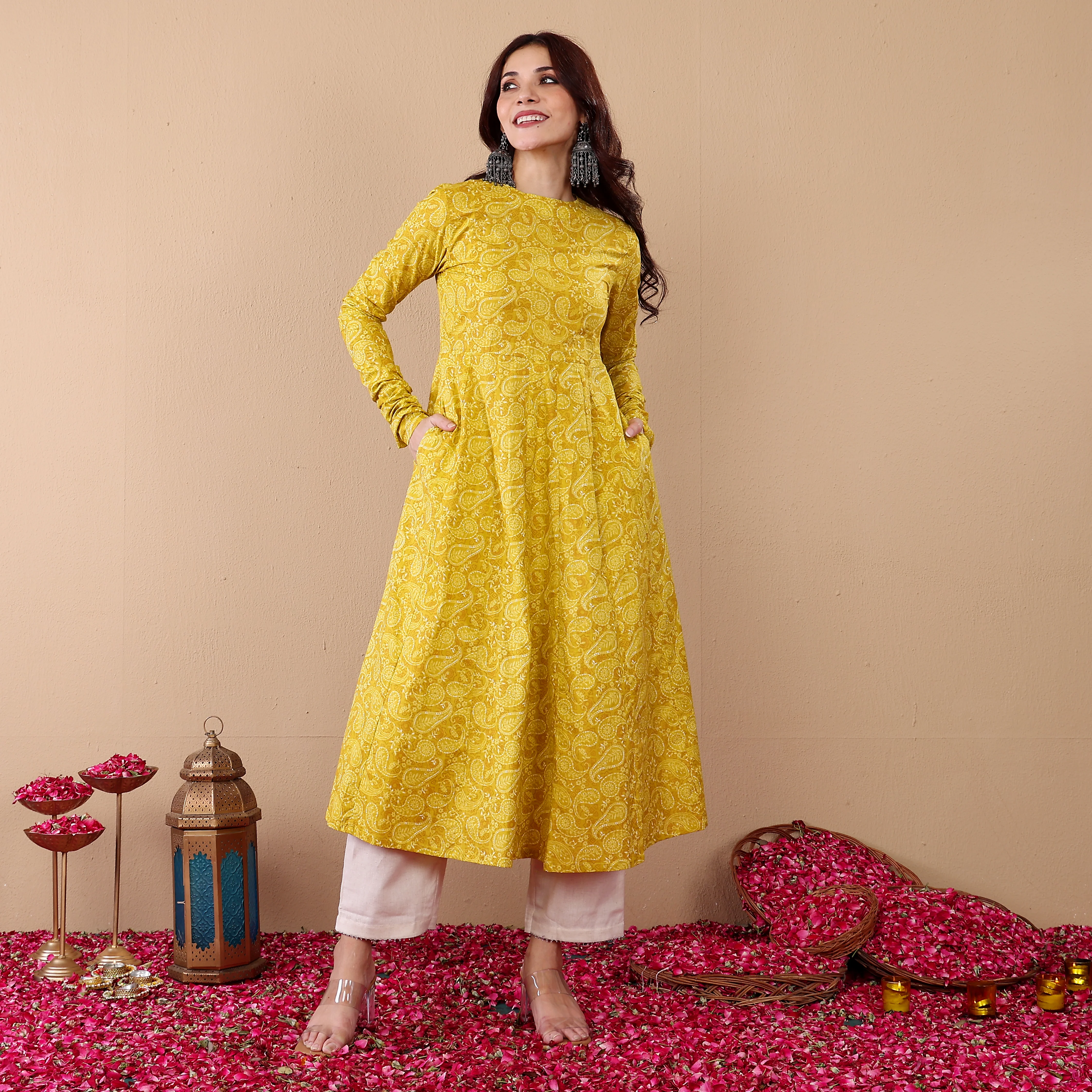 Srijaya Kalidaar Cotton Kurta - Image 6