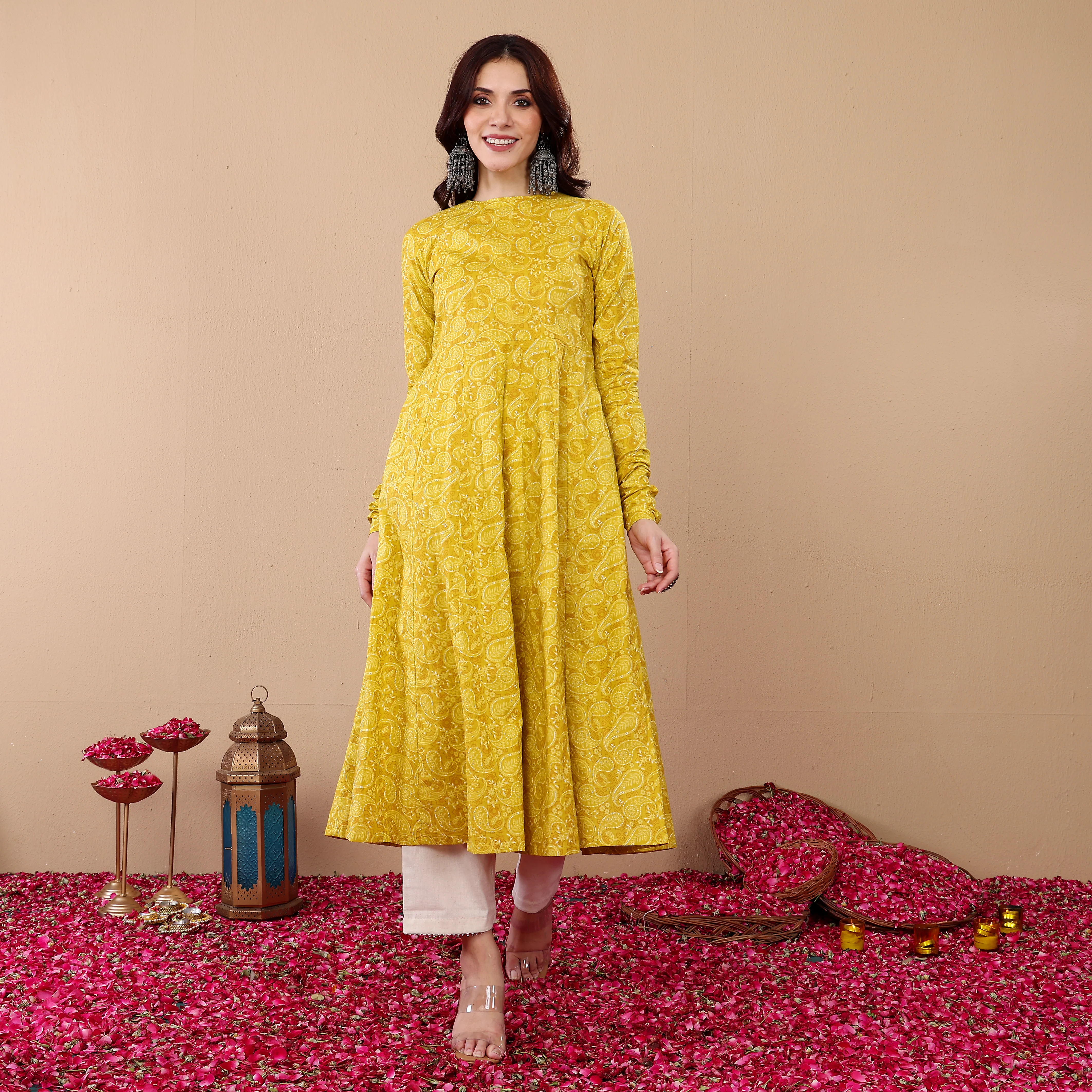 Srijaya Kalidaar Cotton Kurta - Image 7