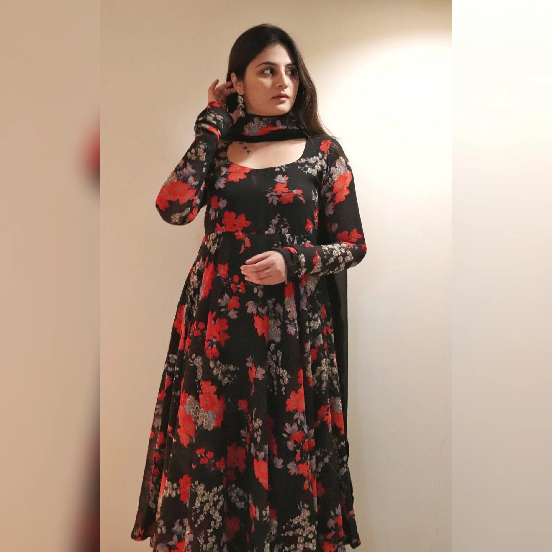 Suhasini Georgette Gher Set - Image 5