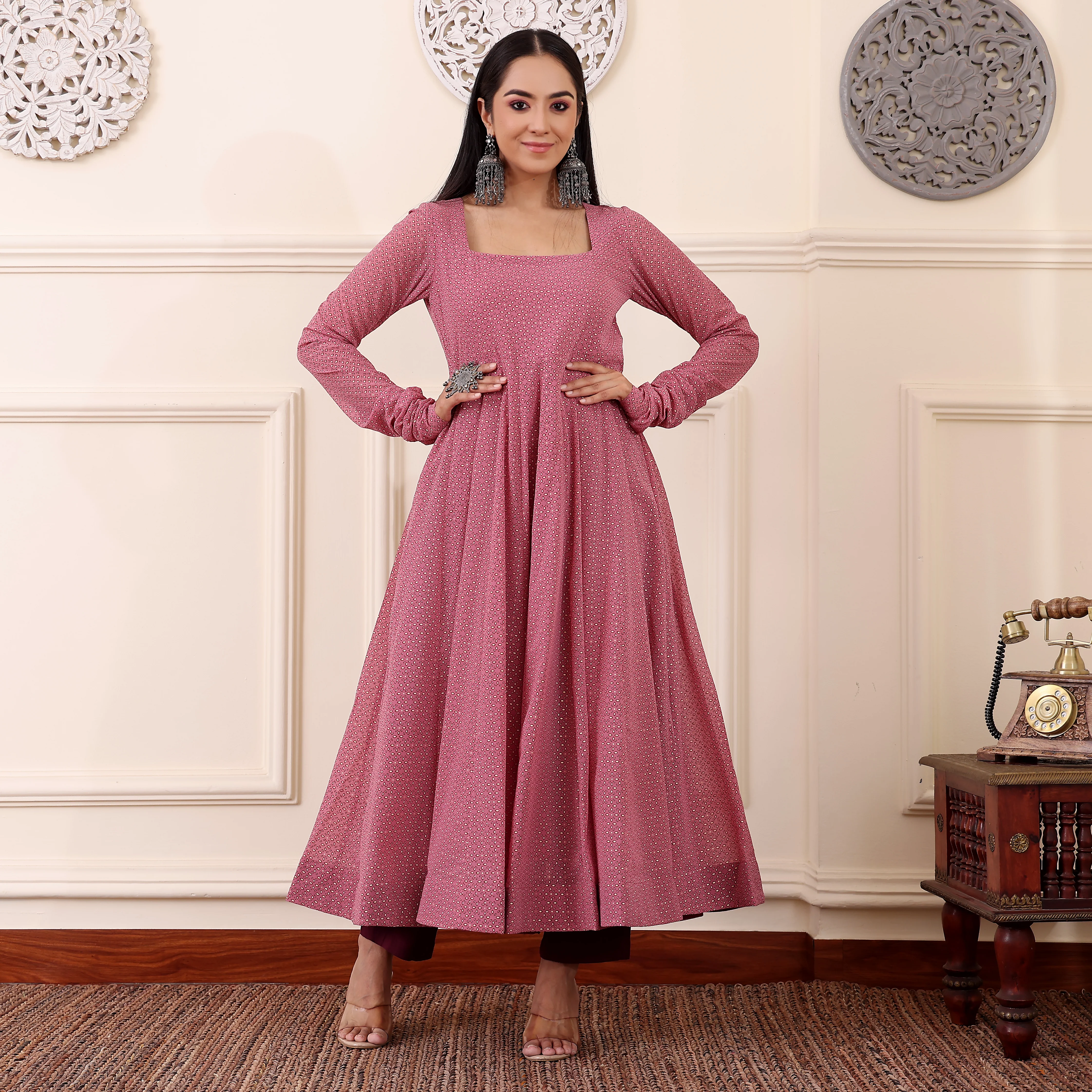 Sunanda Georgette Kalidaar Kurta - Image 3