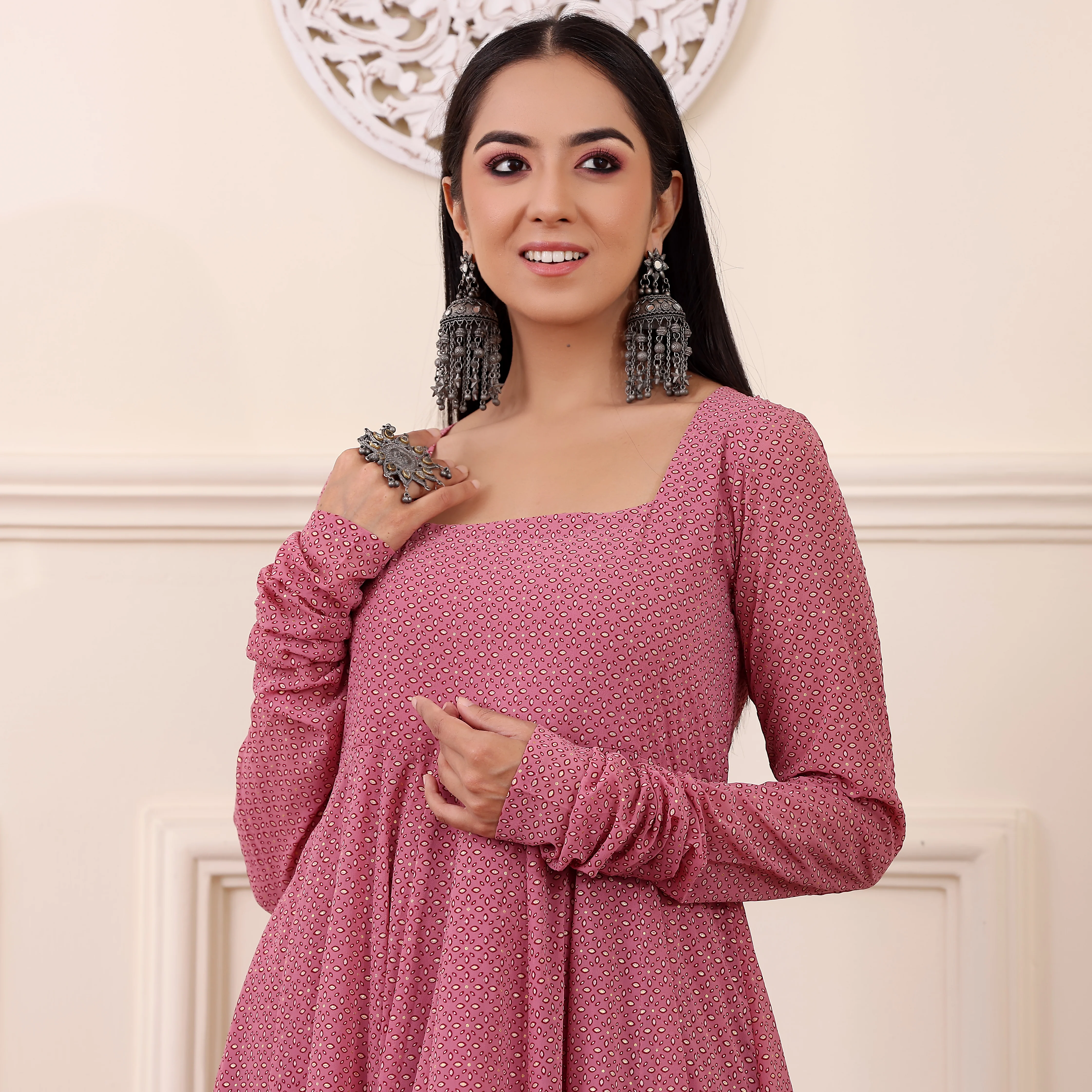 Sunanda Georgette Kalidaar Kurta - Image 4