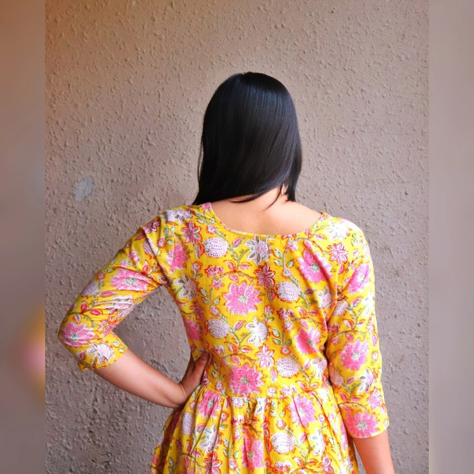 Sunehri Yellow Long kurta - Image 4