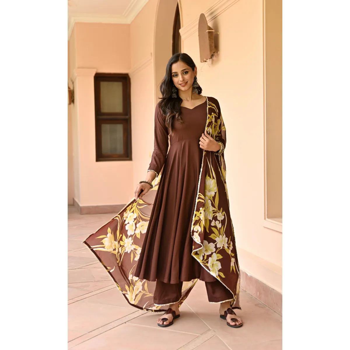 Tahira Brown Gher Set - Image 2