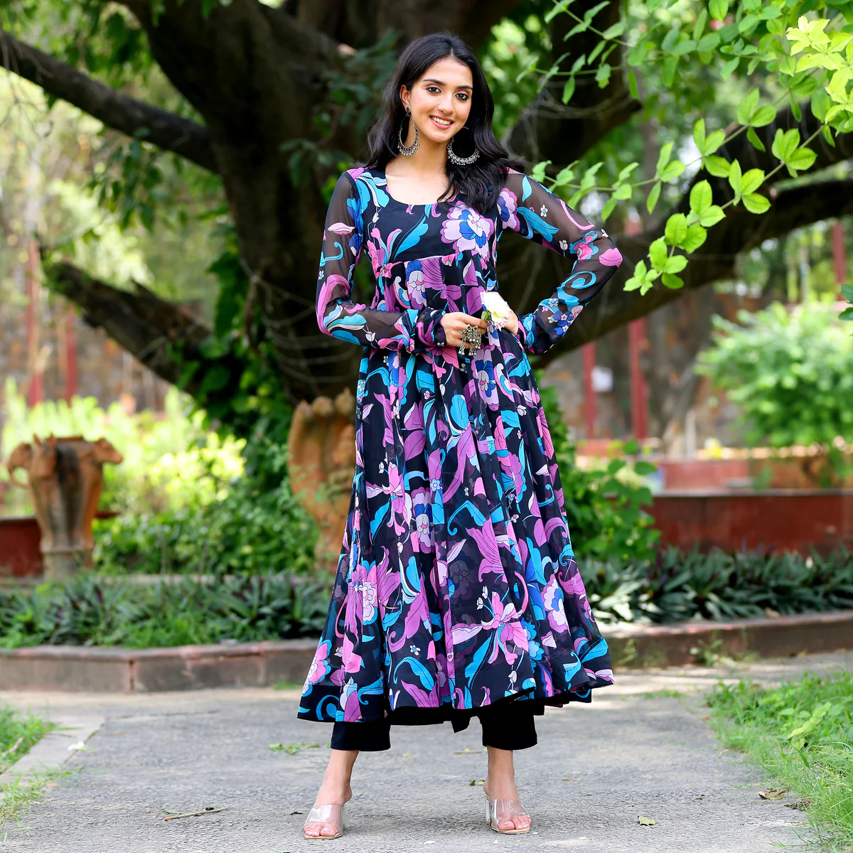Van Floral Gerogette Kurta - Image 6