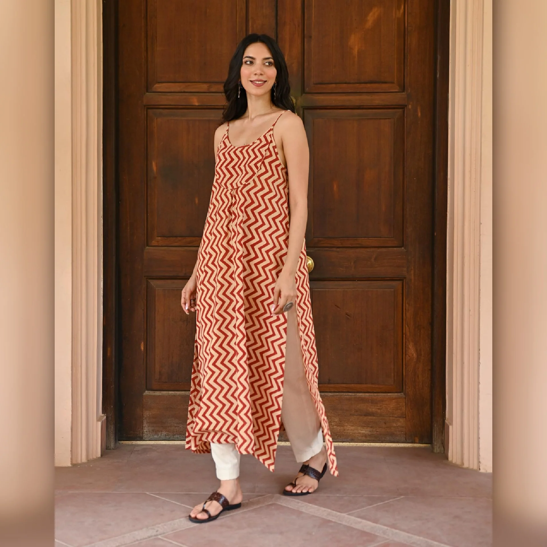 Vidisha Cotton Hand Block Printed Kurta - Image 3
