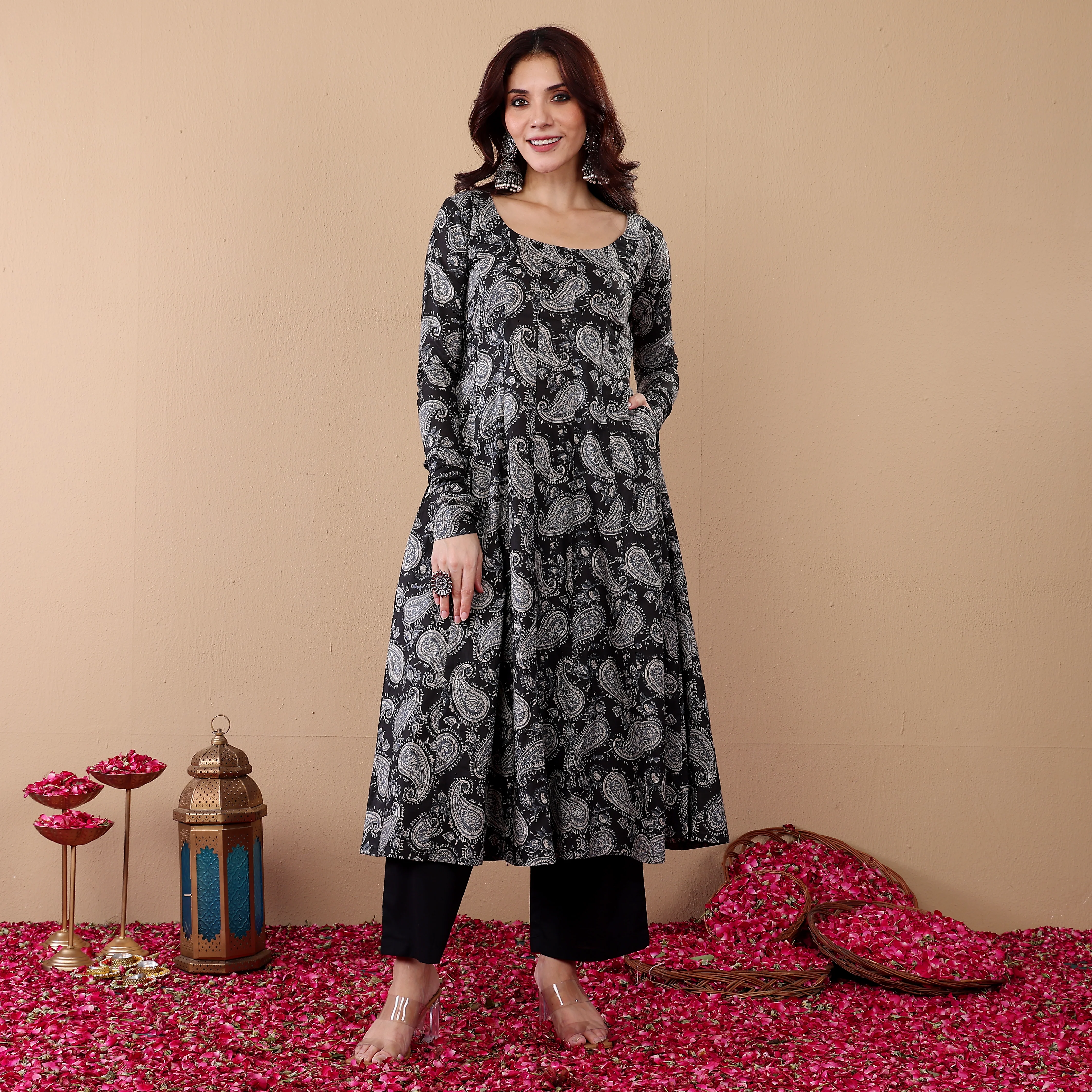 Virasha Kalidar Cotton Kurta - Image 2
