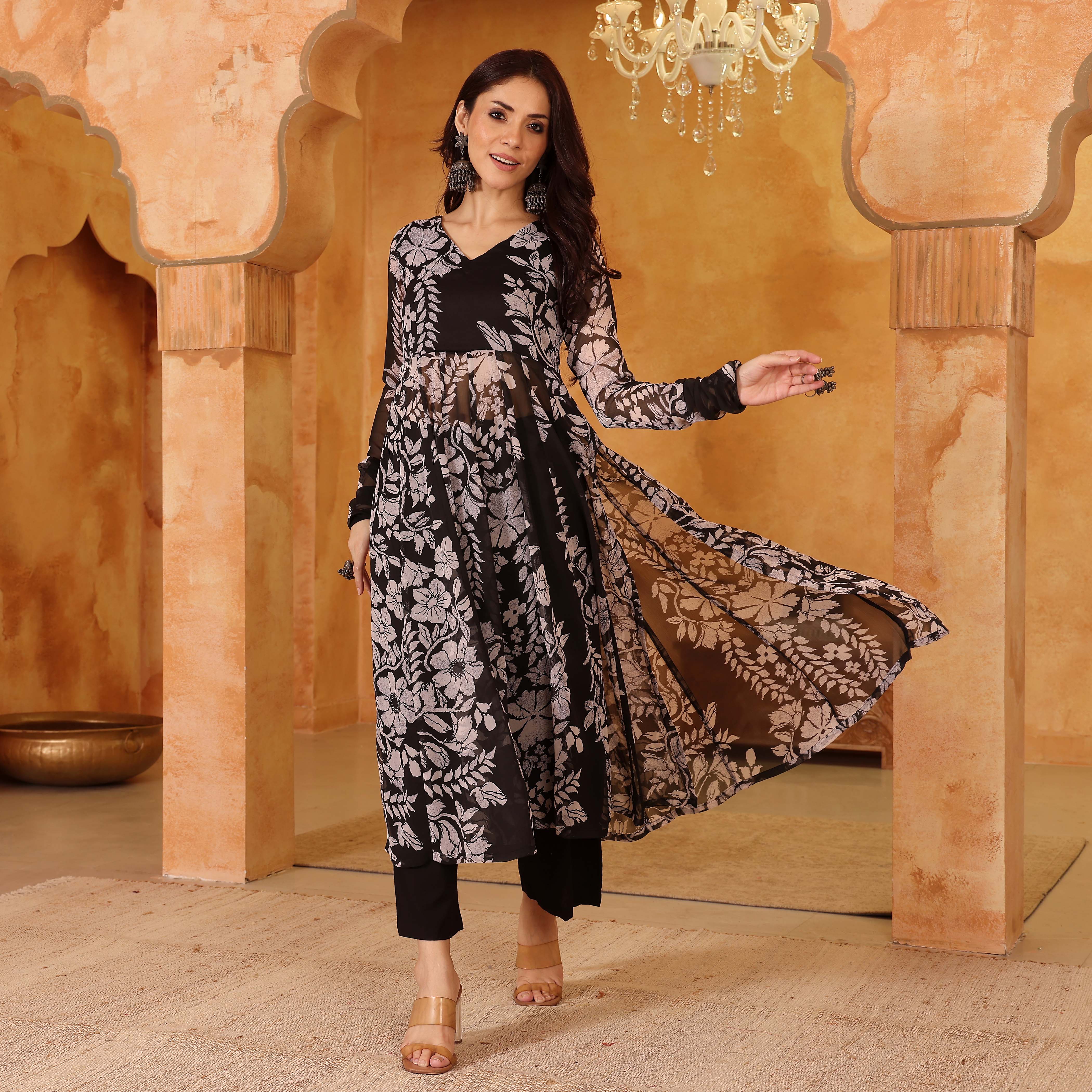 Zina Georgette Kurta - Image 4